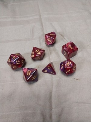 Planar Purple 7 Dice Set | Poly RPG DnD Dungeons Dragons AD&D Pathfinder d20