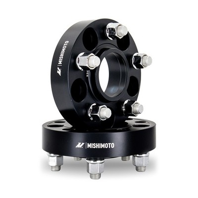 Mishimoto Wheel Spacers, 5X114.3, 1.00'' Thick, Fits Ford Mustang/Explorer, Black
