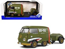 Solido S1810901 1/18 1950 Volkswagen Kool Kombi Van with Trailer