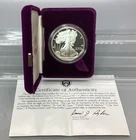 1993 P Proof American Silver Eagle - With Box & CoA