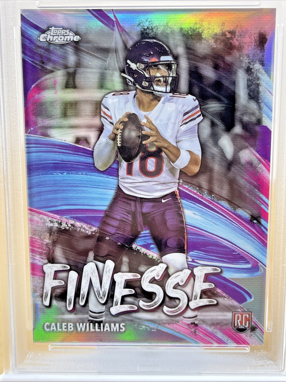2024 TOPPS CHROME FINESSE REFRACTOR #F1 CALEB WILLIAMS PSA 10 view 5