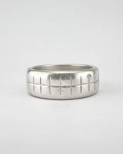Vintage Tiffany & Co. Sterling Silver .925 8mm Engraved Band Ring Size: 9.75
