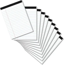 10 Pads Legal Pads 4X6 Inch Lined Ruled Perforated Writing Pad Small Notepads fo