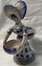 Ancien Saleron Double Faïence Femme collection antiquité Faïence Desèvres