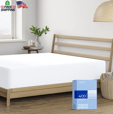 THREAD SPREAD 100 Cotton Queen Fitted Sheet Only - 400 Thread Count Cotton Fitt