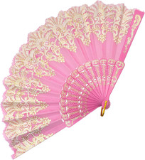 Handheld Chinese Folding Fan Hand Fans for Women Foldable Bulk for Party Wedding