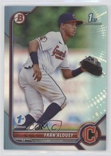 2022 Bowman 1st Edition Sky Blue Foil Fran Alduey #BPPF-39 7an