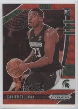 2020-21 Panini Prizm Draft Picks Ruby Wave Prizm Xavier Tillman #22 11th