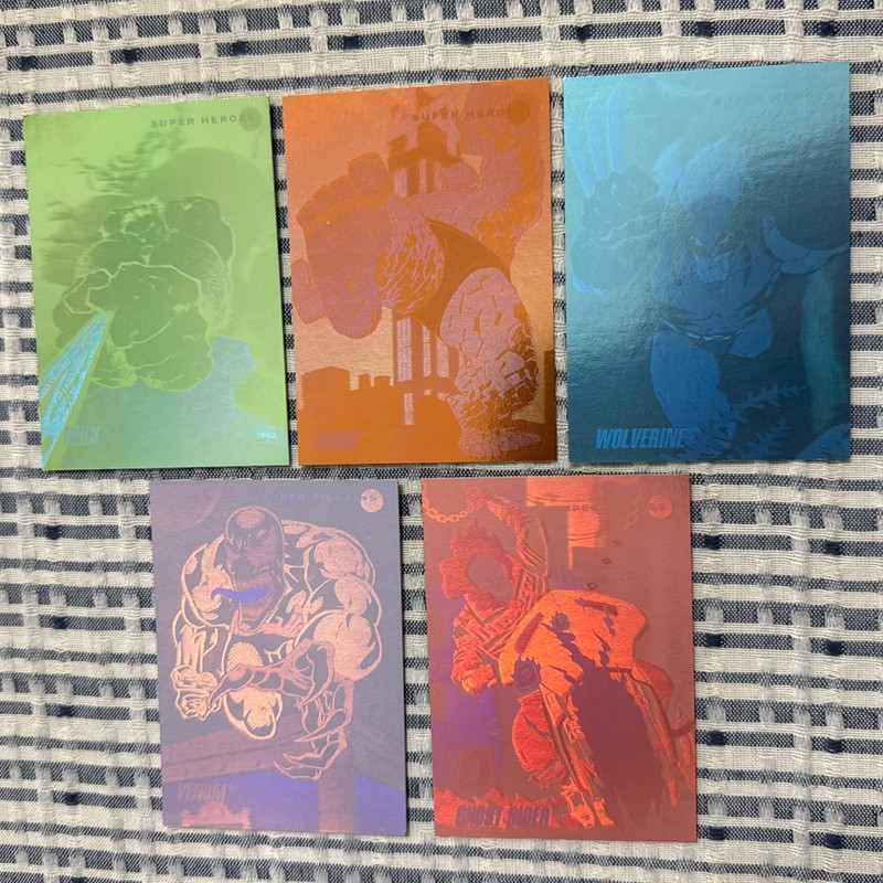 1992 MARVEL SERIES 3 HOLOGRAM 5-CARD SET (H-1-H-5) NM/MINT