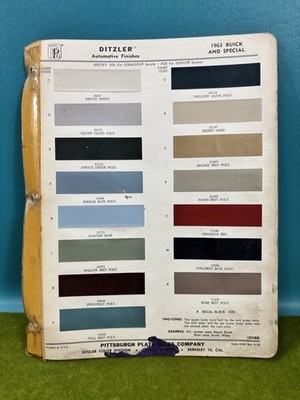 1963 Buick And Special Paint Chips Ditzler PPG Vintage