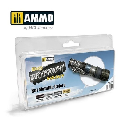 Munition von Mig Mig7305 Trockenbrush Set Metallic Farben