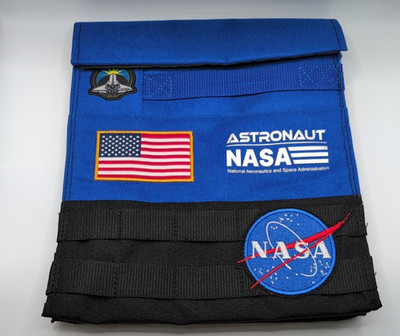 NASA Pjammy blue lunchbag patches USA Astronaut space NEW Carry Handle 