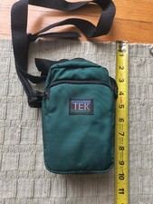Vintage TEK Etui na aparat Zielona Torba na mini aparat Retro Regulowany pasek Pętla na pasek