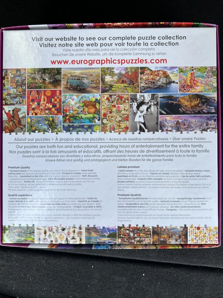 Eurographics Puzzle 1000 Piece Jigsaw Puzzle Asian Paper Umbrellas USA Used - Image 4 of 4