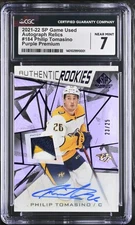 ‼️2021 SP Game Used Relics #184 Philip Tomasino Purple CGC 7~AUTO 10~POP 1💨