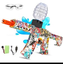 Automatic M416 Gel Ball Blaster Electric Splatter Blaster with Goggles
