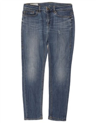 DONDUP Damen Distressed Slim Jeans W29 L27 Blau Baumwolle DT10
