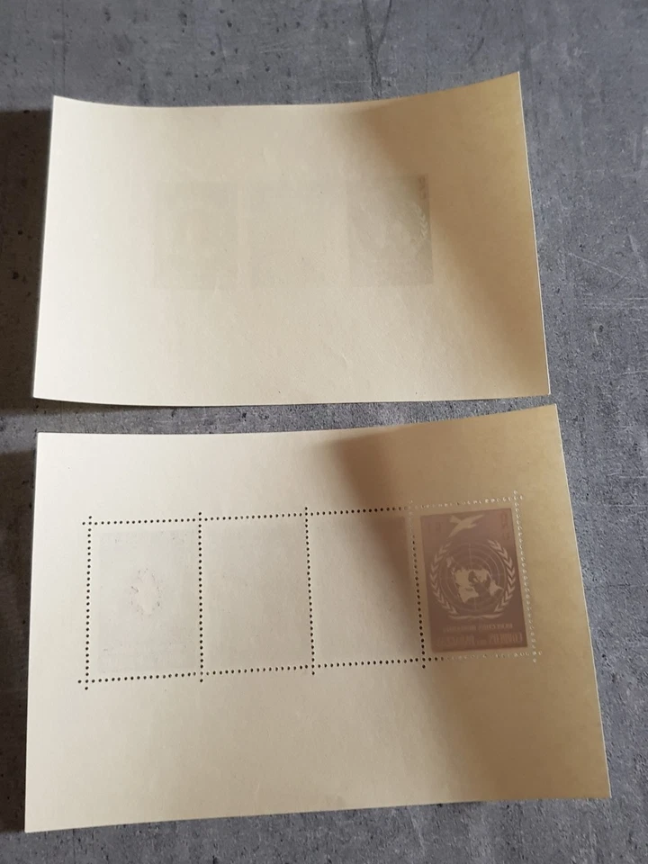 PARAGUAY-ONU-DERECHOS HUMANOS-2 HOJAS MINIATURA PERF&IMPERF MNH Foto 2 de 2