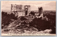 Montmajour Abbey Ruins Near Arles France Romanesque Church Tower Postcard