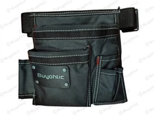 Durable Canvas 5-Pockets Single Side Tool Pouch/Work Apron-Adjustable Belt