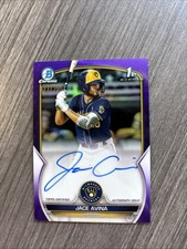 2023 Bowman Chrome 1st Prospect Auto Purple Refractors Jace Avina RC 177/250
