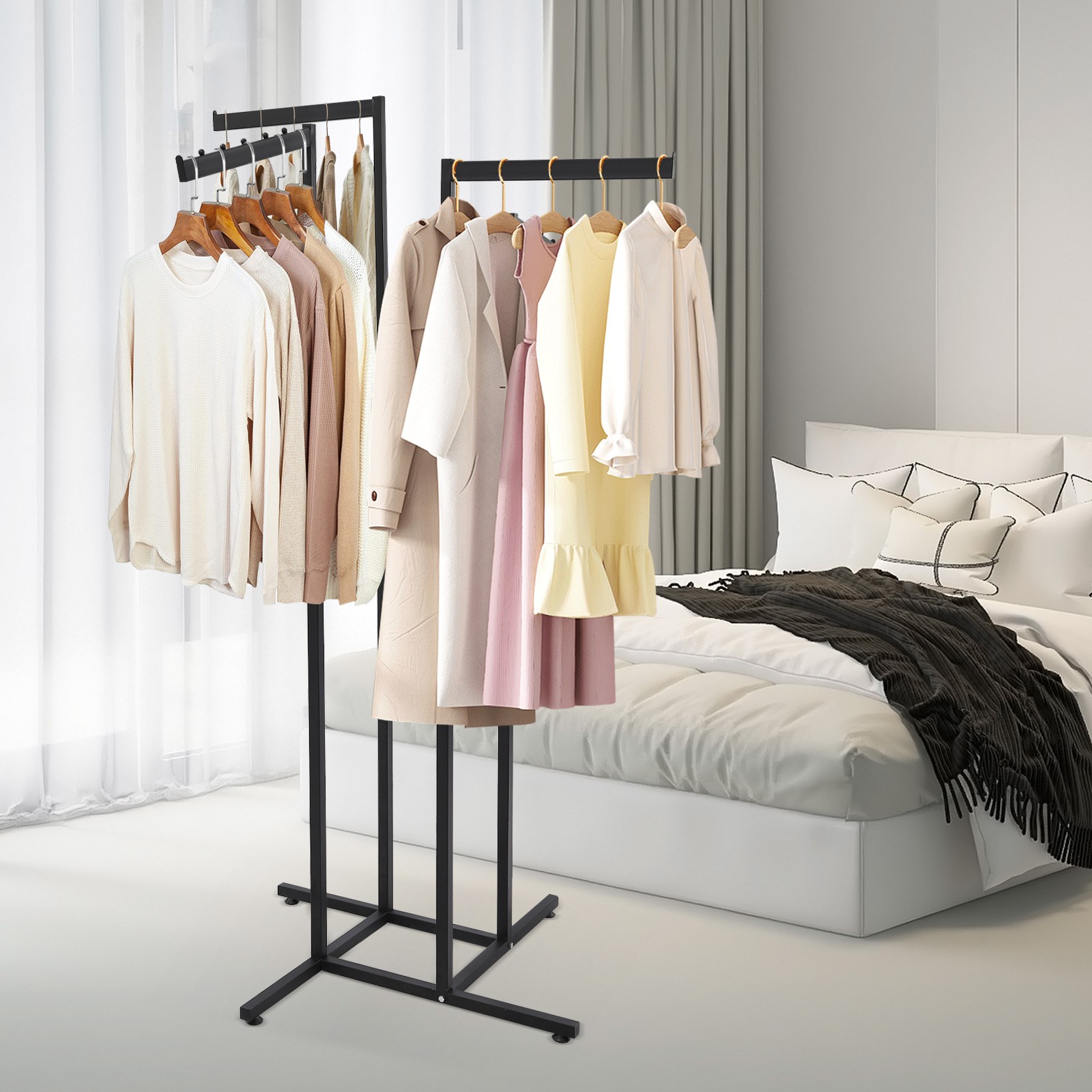 4-Way Adjustable Clothing Rack Clothing Display Rack Clothing Store Clothes Rack