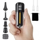 AIBOO Air4 Portable Electric Air Pump 430L/min 2000mAh LED Light Flashlight BK