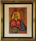 COOL VINTAGE MID CENTURY MODERN ABSTRACT WOMAN OIL PAINTING STILL LIFE POP ART