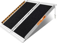 FACHNUO 3FT Portable Wheelchair Ramp - 800lbs Capacity, Non-Skid Aluminum Safety