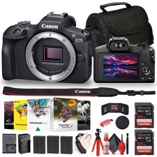 Canon EOS R100 Mirrorless Camera Corel Photo Software Bag 2 x 64GB Card