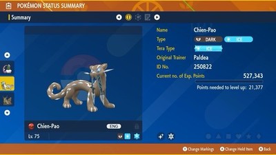 Shiny Chein-pao Pokémon Scharlachrot Und Violett