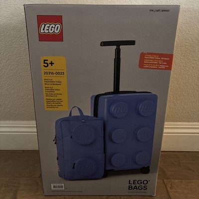 NEW Lego Kid s Suitcase and Backpack Blue Set Travel Carry On TSA Combo Lock