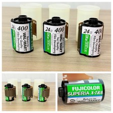 Lot of 3 Fujifilm Fujicolor Superia X-TRA 400 35 mm Film 24 Exp Unused No Boxes