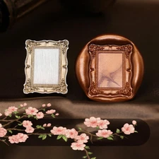 Frame Wax Seal Stamp,  3D Embossed Frame Relief Carving Wax Sealing Stamp, Frame