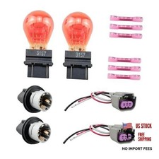 2Pcs Turn Signal Light Socket Holder with Wiring Harness Bulb Fit for Dodge