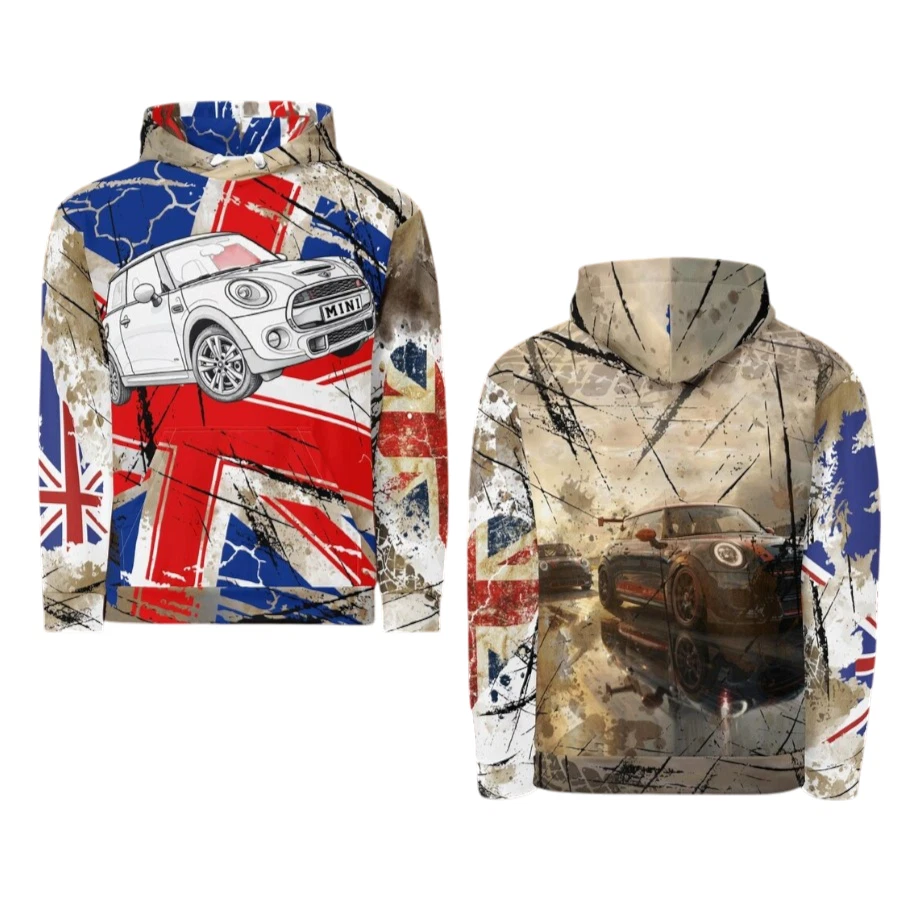 Mini Streetwear Hoodie, Urban Rally Race Style, Limited Edition, Gift for Cooper