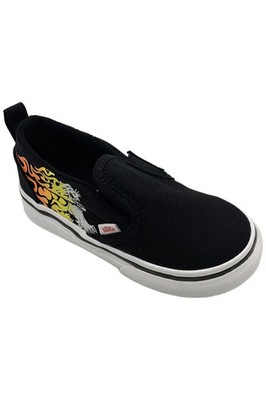 Vans Toddlers Boy's Ferocious Flame Slip-On Sneakers Red/Black