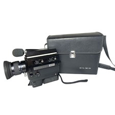 Elmo Super 8 Sound 650S Movie Camera Parts Repair w/ Original Black Case
