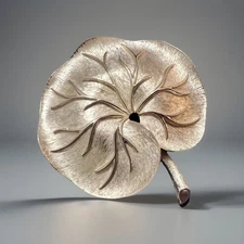 Trifari Vintage Lotus Leaf Brooch Lily Pad Pin Crown Mark