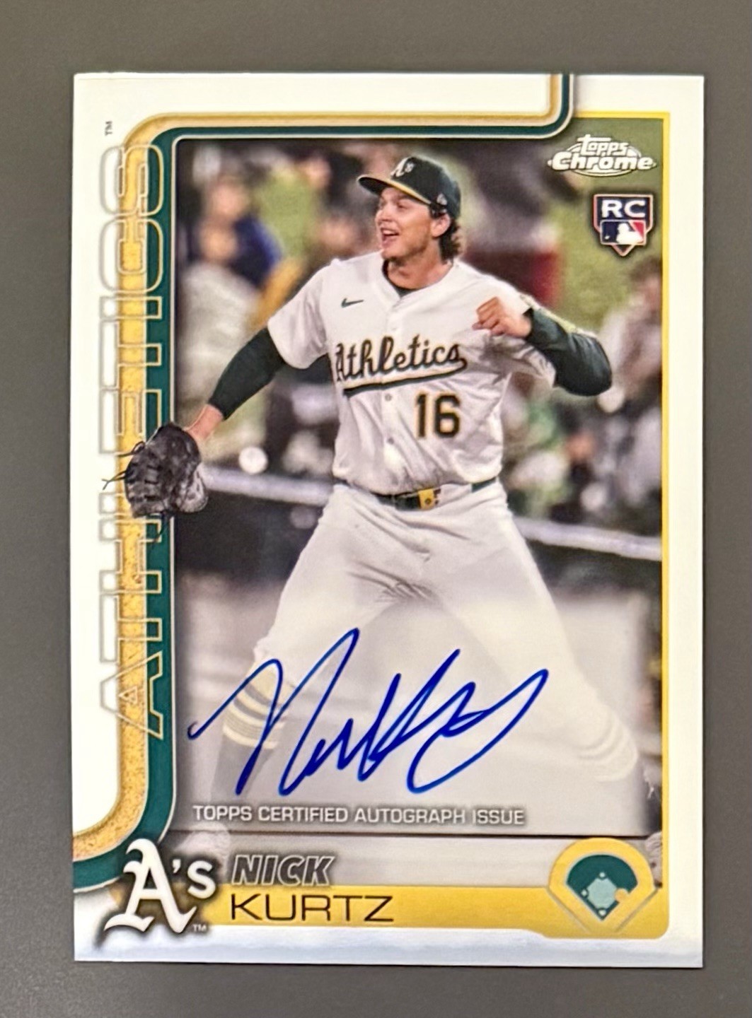 2025 Topps Chrome Nick Kurtz Rookie Auto #RA-KU RC Redemption Athletics