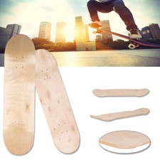 Maple Blank Double Concave Skateboards Natural Skate Deck Board 8-Layer  8inch