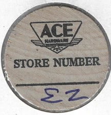 Ace Hardware, Token/Coin, Indian Head Wooden Nickel