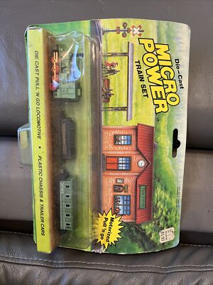 Micro Power Motorized Pull & Go Train Set Sealed Diecast loco NEW