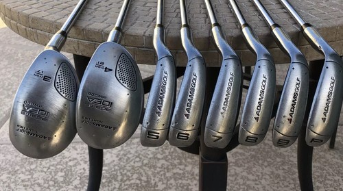 ADAMS GOLF IDEA A1 8 Club Iron Set 3H,4H,5-9,PW Dynamic Gold Lite Flex Steel RH