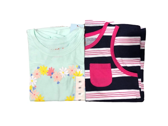 Toddler Girls 2pk Tank Top T Shirt Cat Jack Green Pink