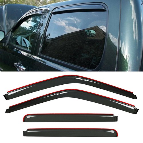 For Chevy GMC Crew Cab 92-00 Side Window Visor Sun Rain Deflectors Vent Guards - Picture 2 of 9