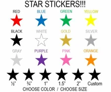 Star Stickers! Choose Size & Color! Crafted in USA! Scrapbook Crafts Vinyl Decal