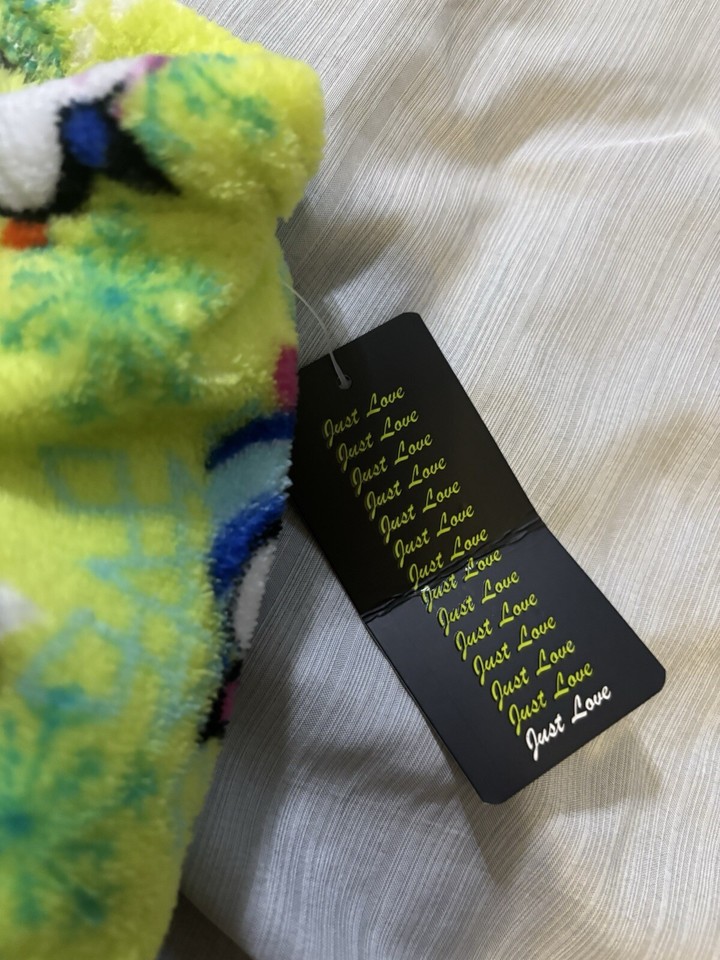 just love pajamas Size Small Penguin Print Neon Green NWT eBay