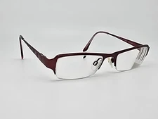 Charmant CH10888 WI Wine Pure Titanium Semi-Rimless Eyeglasses Frame 48-18-135
