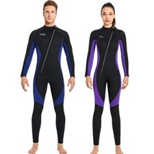 Muta in neoprene 3 mm cerniera anteriore uomo kite surf immersioni donna kayak nuoto nuova